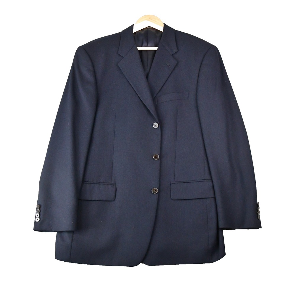 Joseph Abboud Blazer Men's 42R Blue Black Wool Sport Coat Jacket
